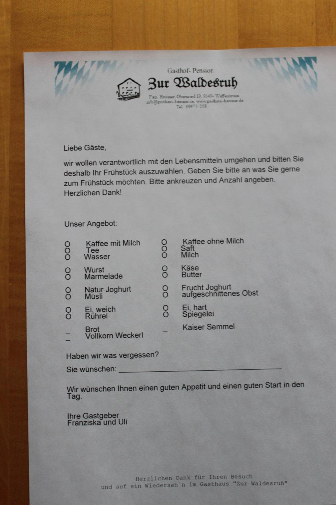 Gasthaus Zur Waldesruh Waffenbrunn 外观 照片